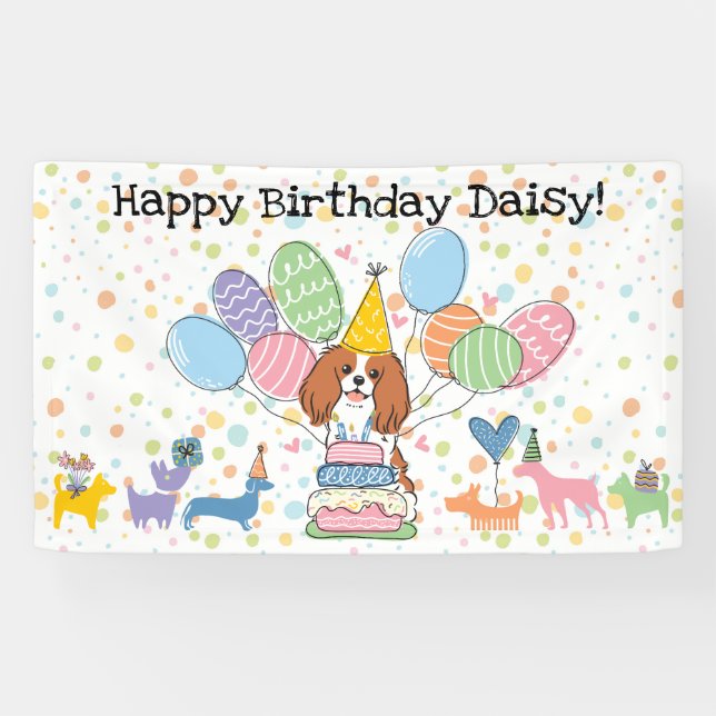 Banderoles Anniversaire du roi Charles Charles Cavalier Blenh (Horizontal)