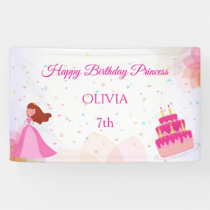 Banderoles Anniversaire d'une élégante princesse Disney