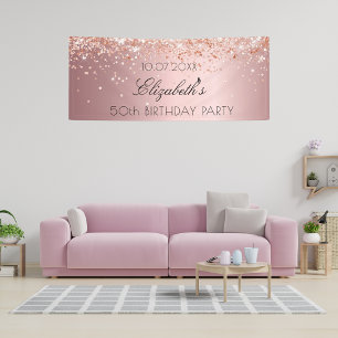 Banderoles Anniversaire fête rose rose rose rose rose parties