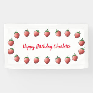 Banderoles Anniversaire fraise