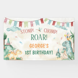 Banderoles Anniversaire Garçon Dinosaures Mignons Pataugent M