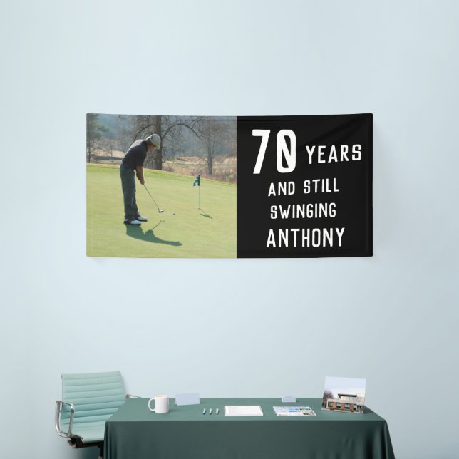 Banderoles Anniversaire Golfer Funny 70e heureux Papa Par Pho (Salon professionnel)
