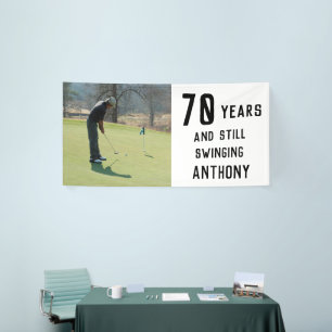 Banderoles Anniversaire Golfer Funny 70e heureux Papa Par Pho