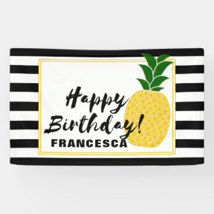 Banderoles Anniversaire Jaune Élégant