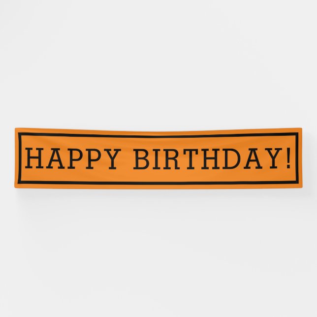 Banderoles Anniversaire orange inspiré par Designer (Horizontal)