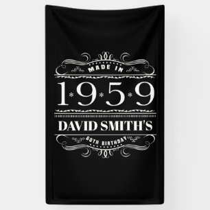 Banderoles Anniversaire Personnalisé 1959 Pour Hommes