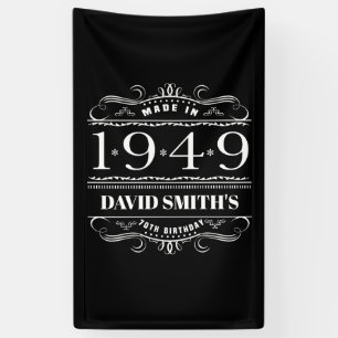 Banderoles Anniversaire Personnalisé De 1949 Pour Hommes