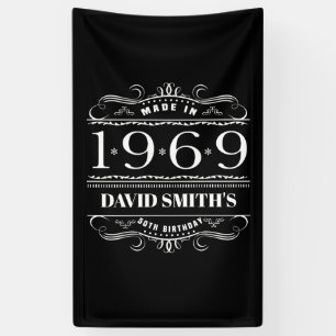 Banderoles Anniversaire Personnalisé De 1969 Pour Hommes