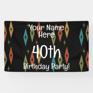 Banderoles Anniversaire personnalisé du Moyen-siècle