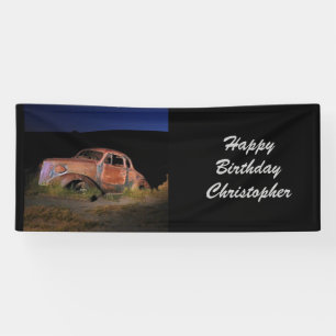 Banderoles Anniversaire personnalisé par voiture ancienne