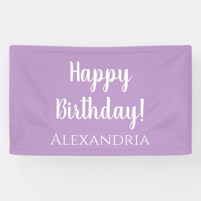 Banderoles Anniversaire personnalisé violet Lilac Joyeux anni (Horizontal)