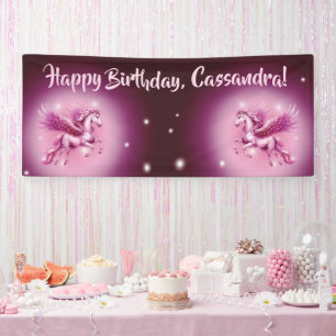 Banderoles Anniversaire Pink Pegasus Design Imaginaire