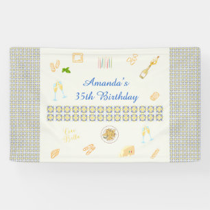 Banderoles Anniversaire Prosecco et Pâtes