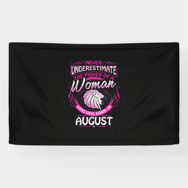 Banderoles Août Anniversaire Cadeau Femme Leo Zodiac Astrolog (Horizontal)