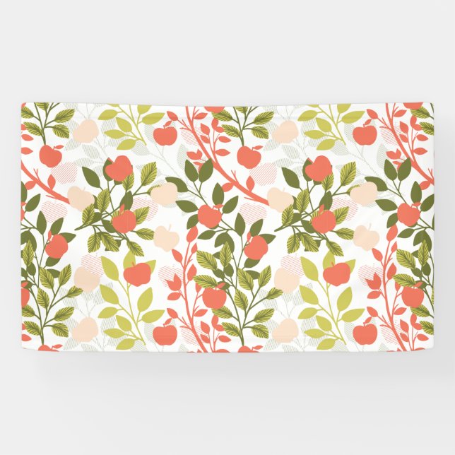 Banderoles Apple Orchard Floral Garden Motif (Horizontal)