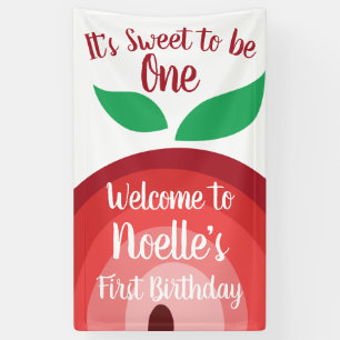 Banderoles Apple Rainbow, Sweet to be One, 1er anniversaire