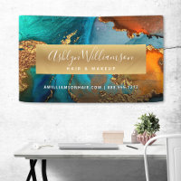 Aquarelle agate moderne or turquoise salon de chev