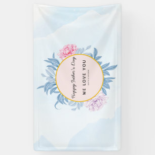 Banderoles Aquarelle bleu rouille Aquarelle Fête des pères 