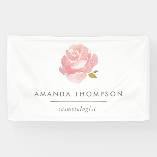 Banderoles Aquarelle Chic Rose rose rose (Horizontal)