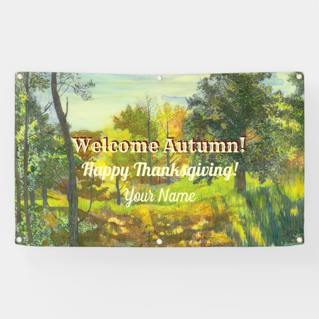 Banderoles Aquarelle d'automne (Horizontal)