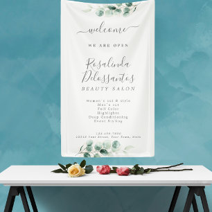 Banderoles Aquarelle Eucalyptus Botanical Gold Foliage
