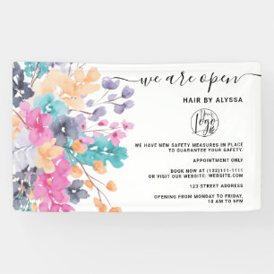 Banderoles Aquarelle fleurie du pays rose fleuri Nous sommes 