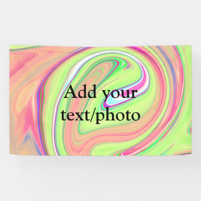 Banderoles Aquarelle vert simple ajouter votre nom de texte (Horizontal)