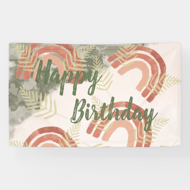 Banderoles Arc-en-ciel Boho (Horizontal)