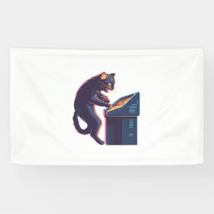 Banderoles Arcade Meowster - Nostalgale Gamer Cat