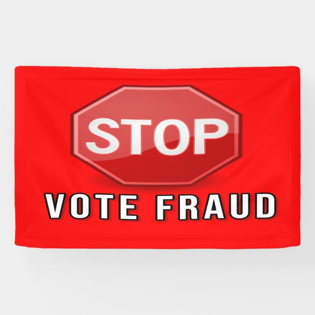 Banderoles Arrêter la fraude électorale (Horizontal)