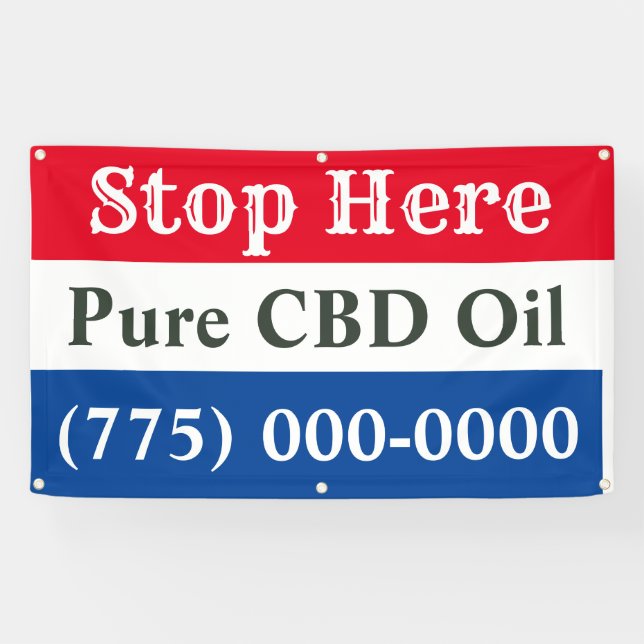 Banderoles Arrêtez ici Ventes CBD 5' (Horizontal)
