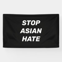 Arrêtez la haine asiatique, noir blanc
