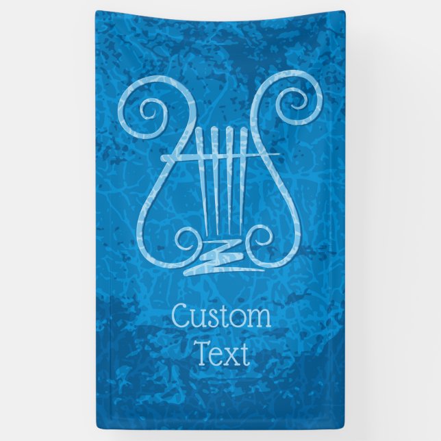Banderoles Arrière - plan Blue Lyre (Vertical)