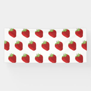 Banderoles Arrière - plan de fraises sans joint