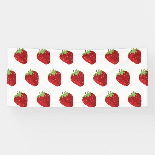 Banderoles Arrière - plan de fraises sans joint (Horizontal)