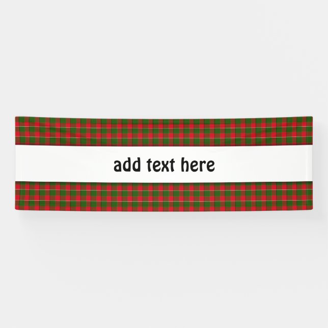 Banderoles Arrière - plan De Tissu Rouge Et Vert Plaid (Horizontal)