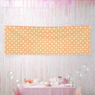 Banderoles arrière - plan orange et blanc avec petits carrés