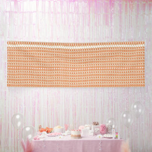 Banderoles arrière - plan rayé orange et blanc avec petit