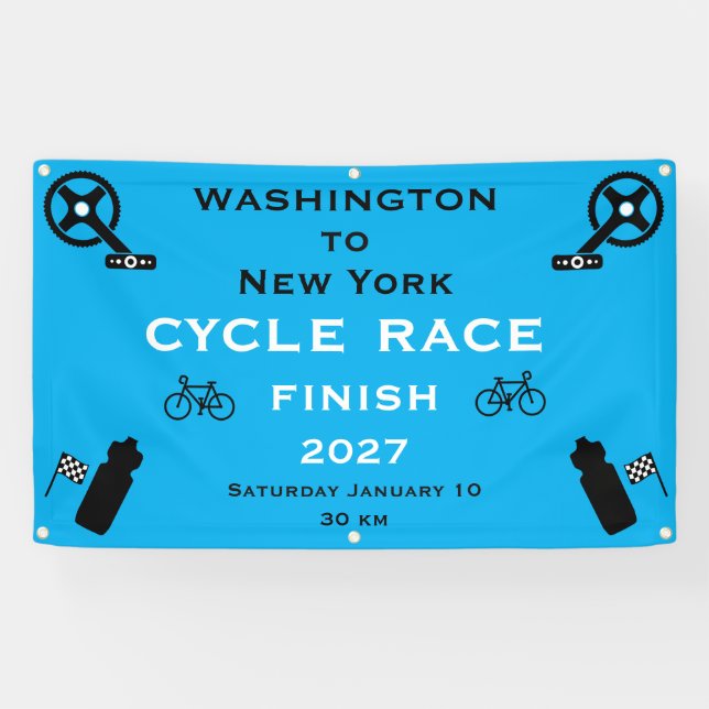 Banderoles Arrivée de la course cycliste (Horizontal)