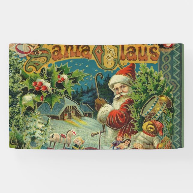 Banderoles Art antique du Père Noël (Horizontal)