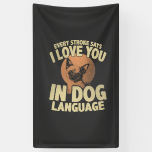 Banderoles Art de citation de chien d'amour d'empreinte de pa