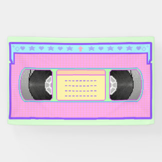 Banderoles Art en pastel de pixel de vaporwave de VHS de