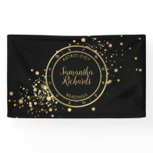 Astrologie du Zodiaque noir étoiles d'or