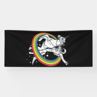 Astronaute chevauchant une licorne 
