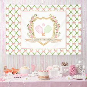 Banderoles Attrapons la Cour   Boule de chiche rose Preppy