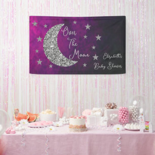 Banderoles Au-Dessus Du Baby shower Lune