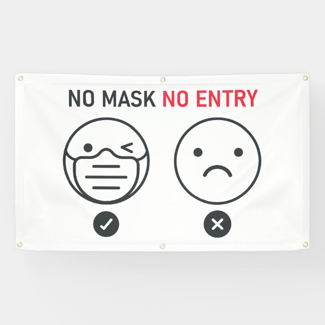 Banderoles Aucune entrée de masque (Horizontal)