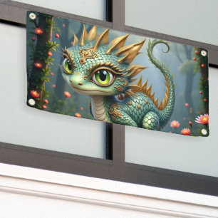 Banderoles Auren – Petit dragon de la forêt émeraude