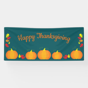 Banderoles Automne Feuilles Automne Citrouille Thanksgiving