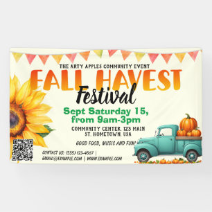 Banderoles Automne Harvest Festival qr code